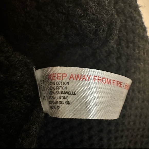 Free People Beach Oversized Knit Sweater Gray Cotton Button Up Boho Size Medium - Picture 7 of 8